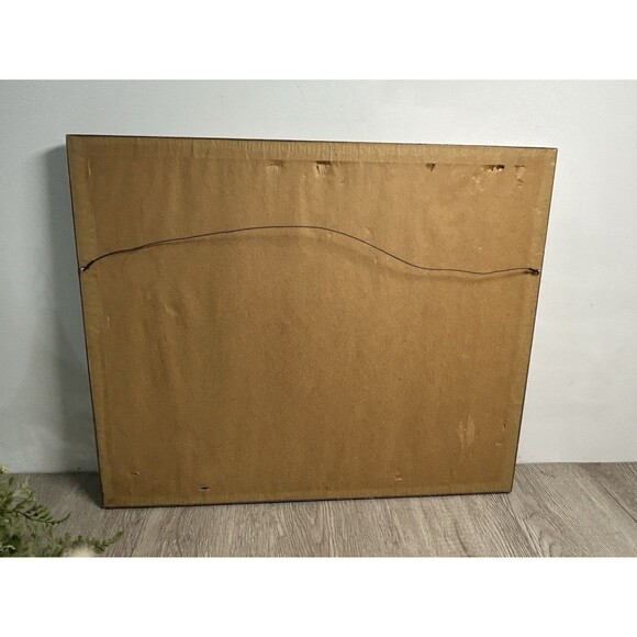 Vintage Finished Framed Crewel Embroidery Red Barn Farm Farmhouse Country 17x21 - Picture 5 of 7